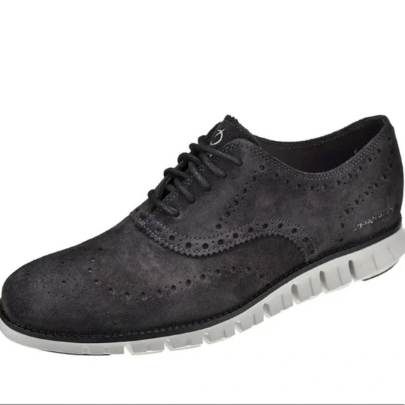 Cole Haan Other - Men’s COLE HAAN ZeroGrand Wingtip black suede leather oxfords- Size 12